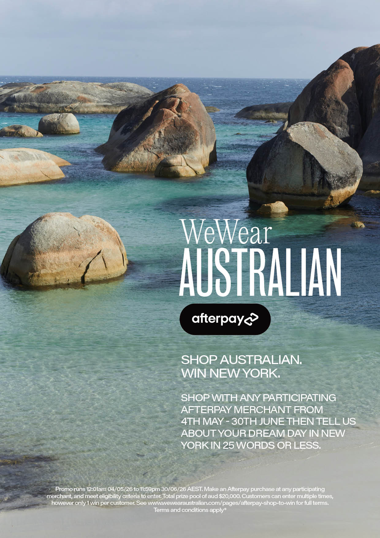 Shop Australian. Win New York. #WeWearAustralian